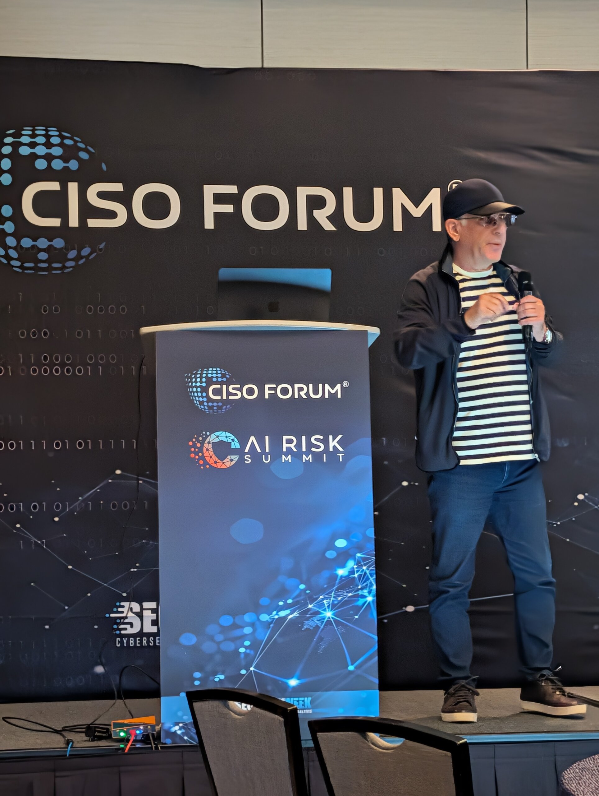 Michael Howard presenting at the AI Risk Summit in Half Moon Bay, California