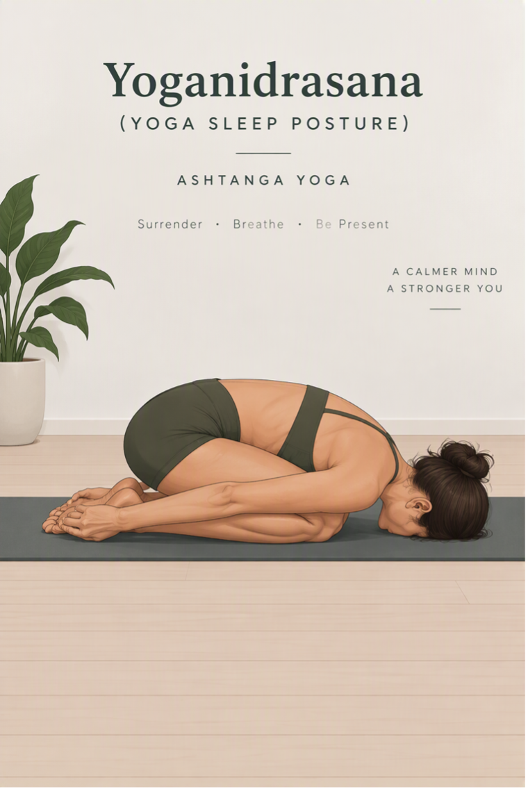 Second AI-generated yoga illustration after requesting a more anatomically correct pose