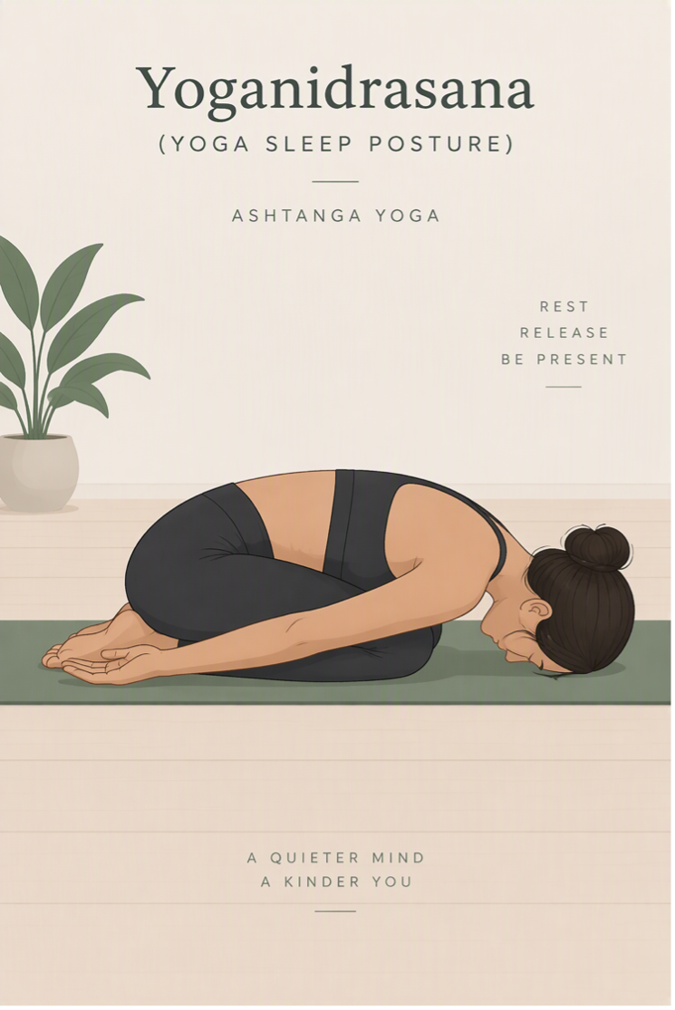 Initial Copilot-generated yoga illustration showing an incorrect pose